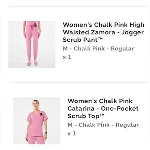 Figs Chalk Pink Scrub Set